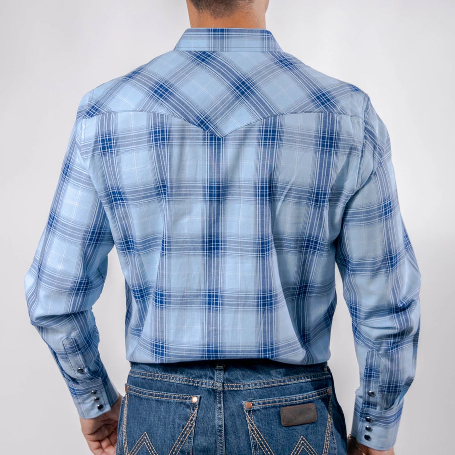 Camisa 1800 West Cuadros Azul/Celeste 017