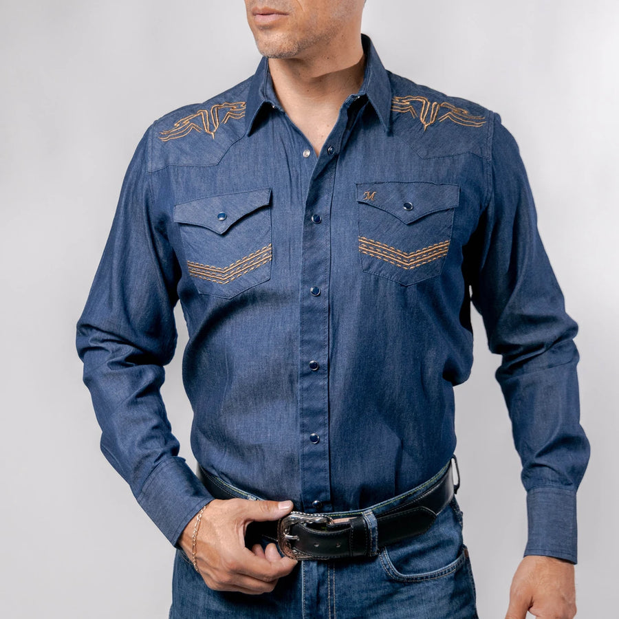 Camisa 1800 West Bord Mezclilla 018