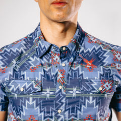 Camisa Rock&Roll MC Performance Aztec Blue 015