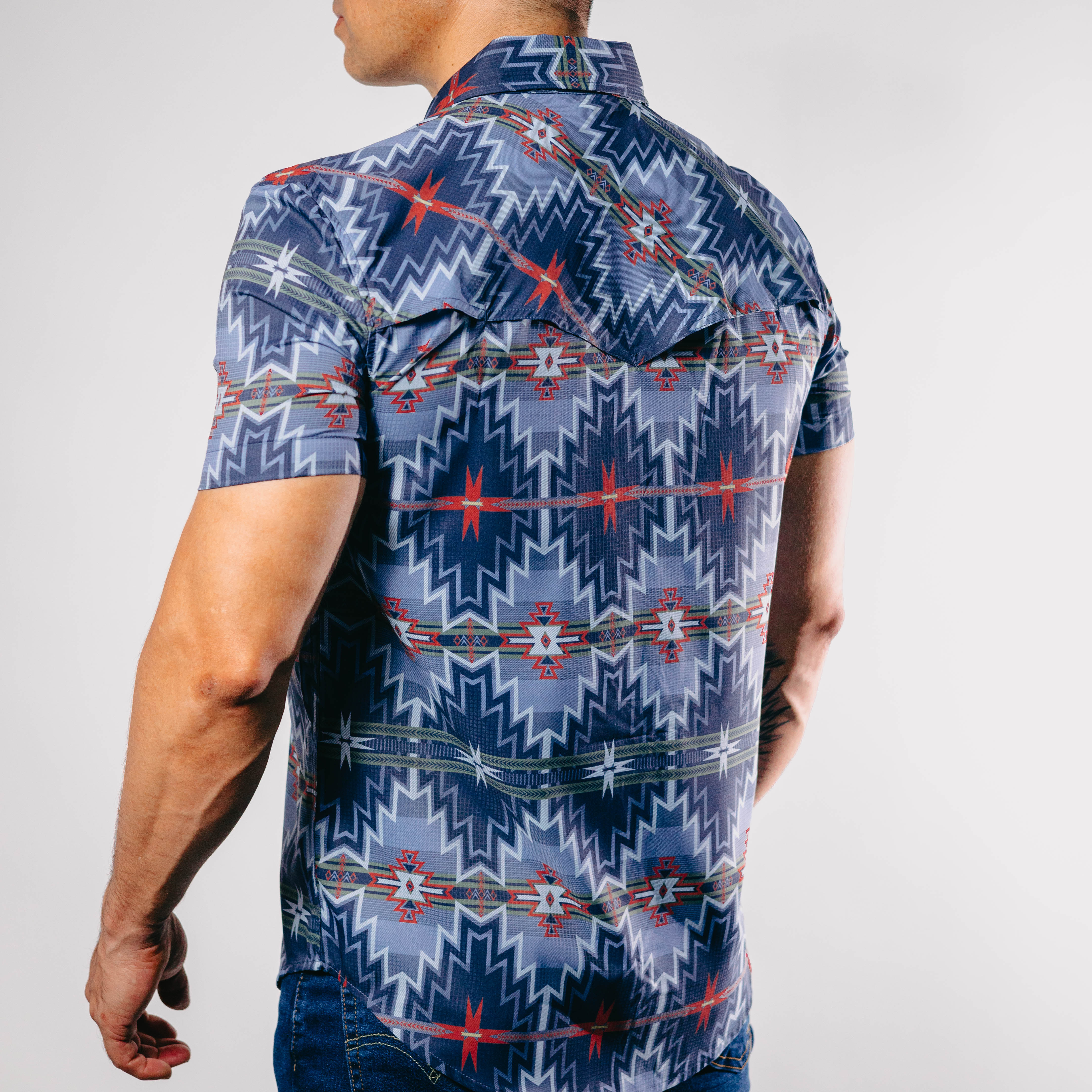 Camisa Rock&Roll MC Performance Aztec Blue 015