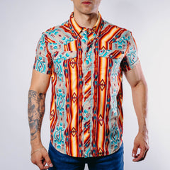 Camisa Rock&Roll MC Performance Aztec Teal 017