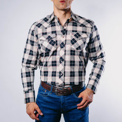 Camisa 1800 West Cua Azul/Gris 001