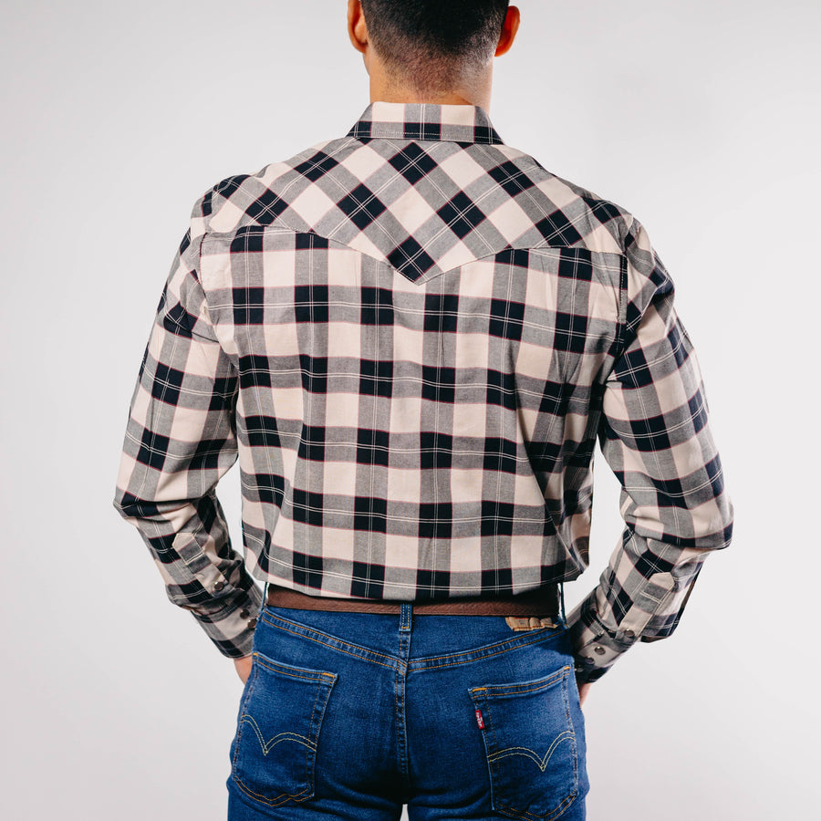 Camisa 1800 West Cuadros Azul/Gris 001