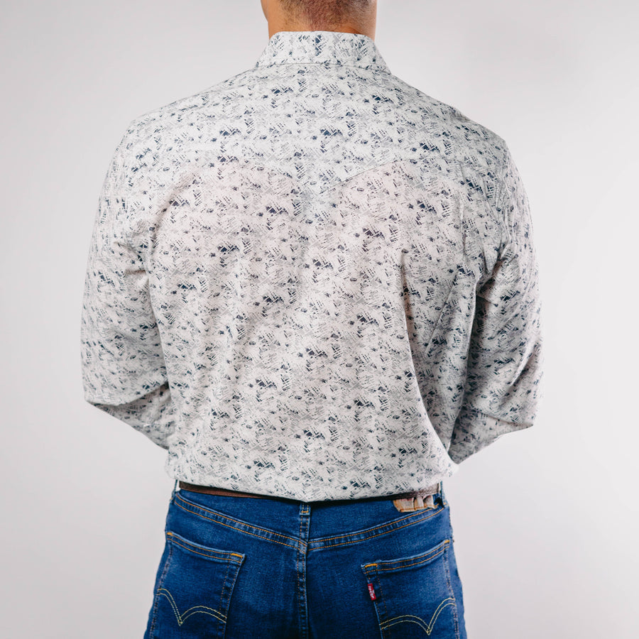 Camisa 1800 West Estampada Blanco 004