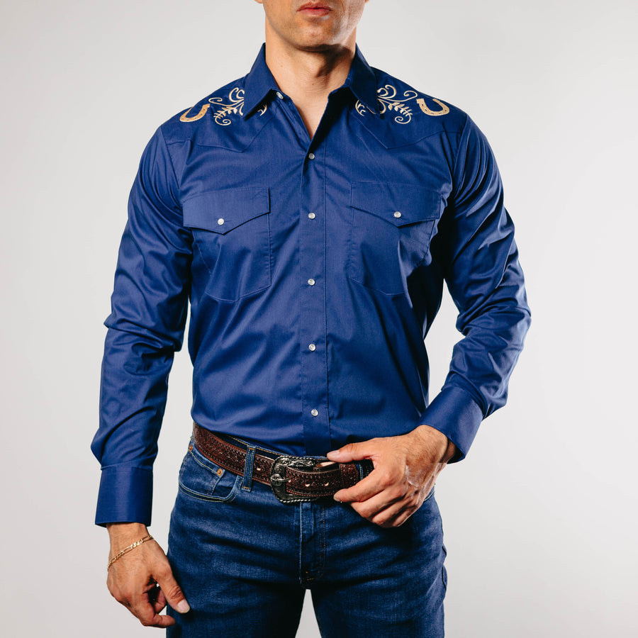 Camisa Hannover Bord Herrad Azul 310