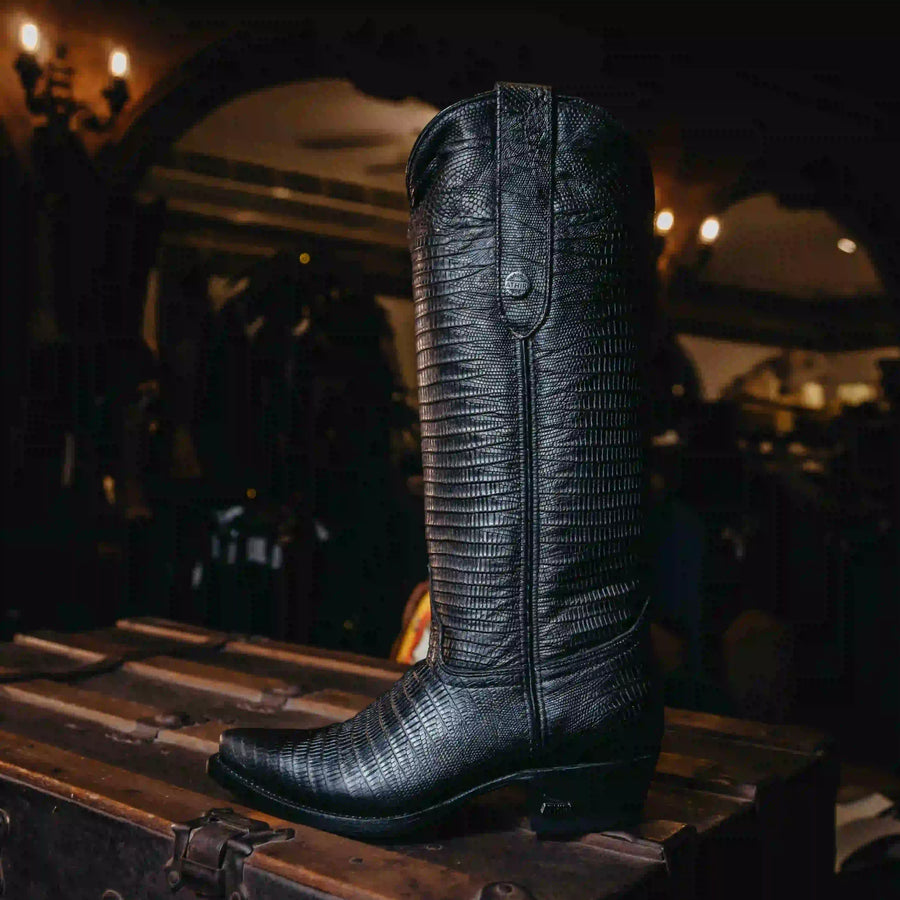 Bota Athiri Print Lizard Negro H-Retro 021