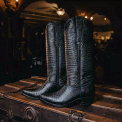 Bota Athiri Print Lizard Negro H-Retro 021
