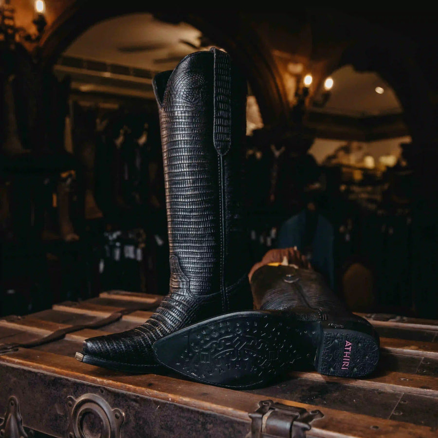 Bota Athiri Print Lizard Negro H-Retro 021