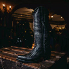 Bota Athiri Print Lizard Negro H-Retro 021