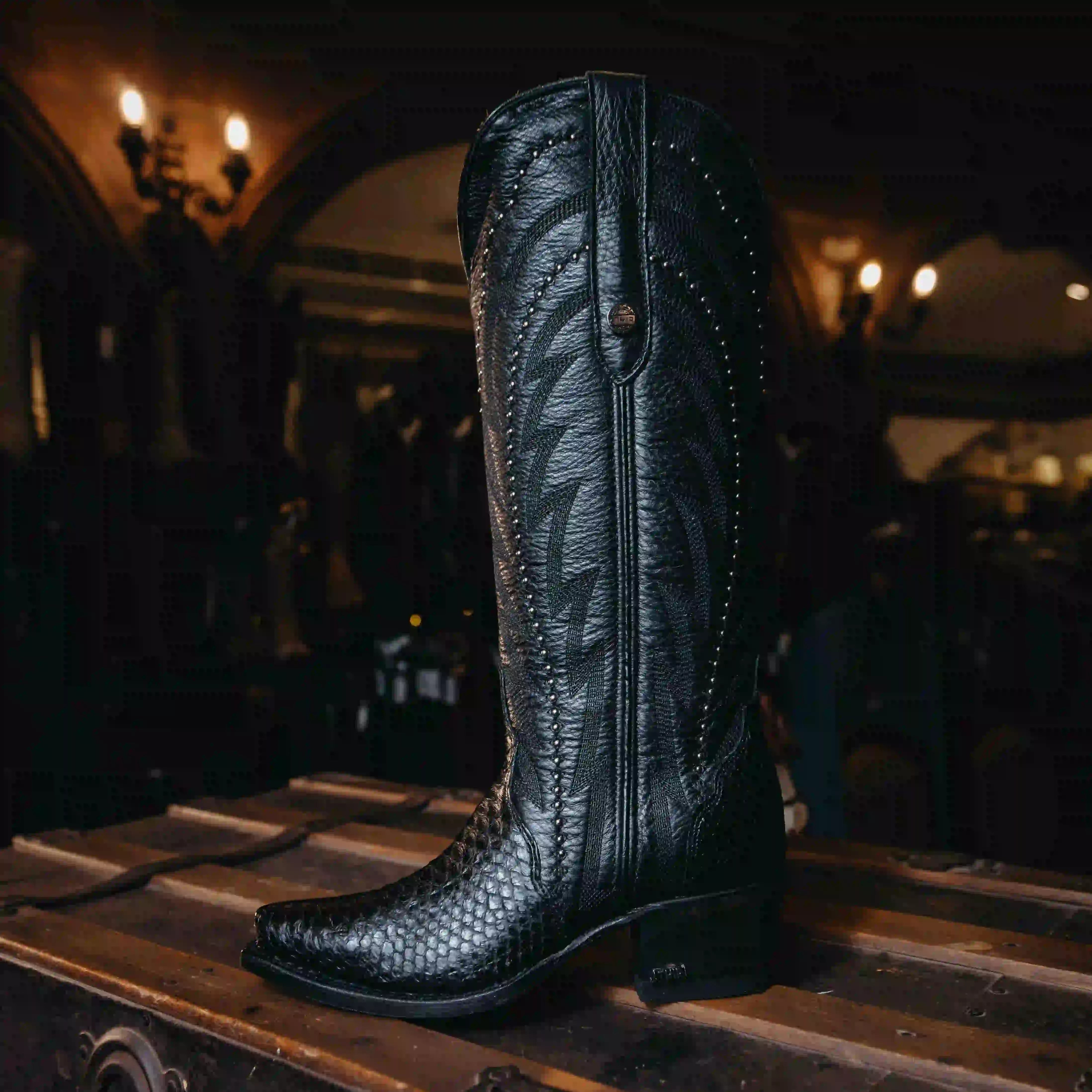 BOTA ATHIRI LATIFA PITON NEGRO H-MARIE