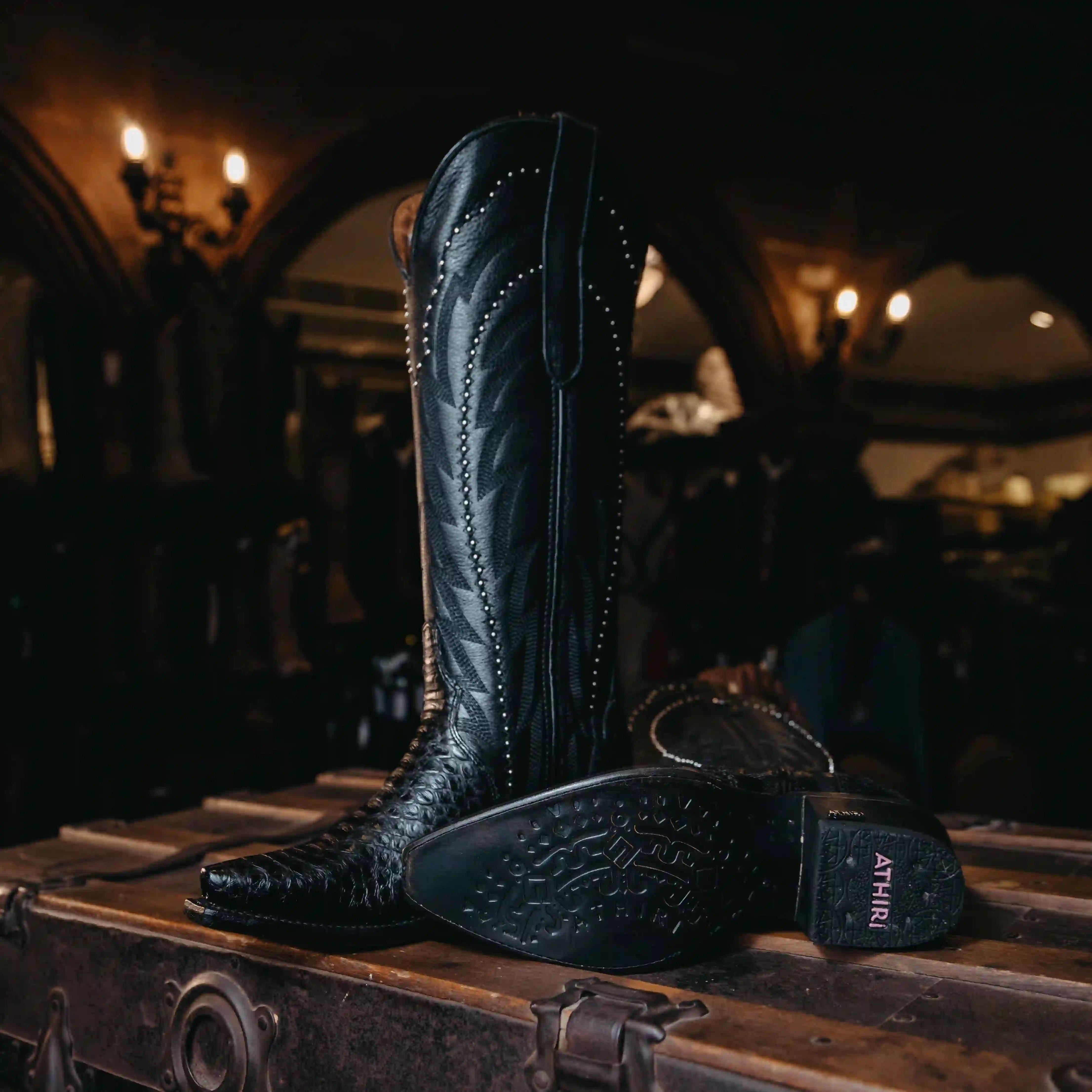 BOTA ATHIRI LATIFA PITON NEGRO H-MARIE