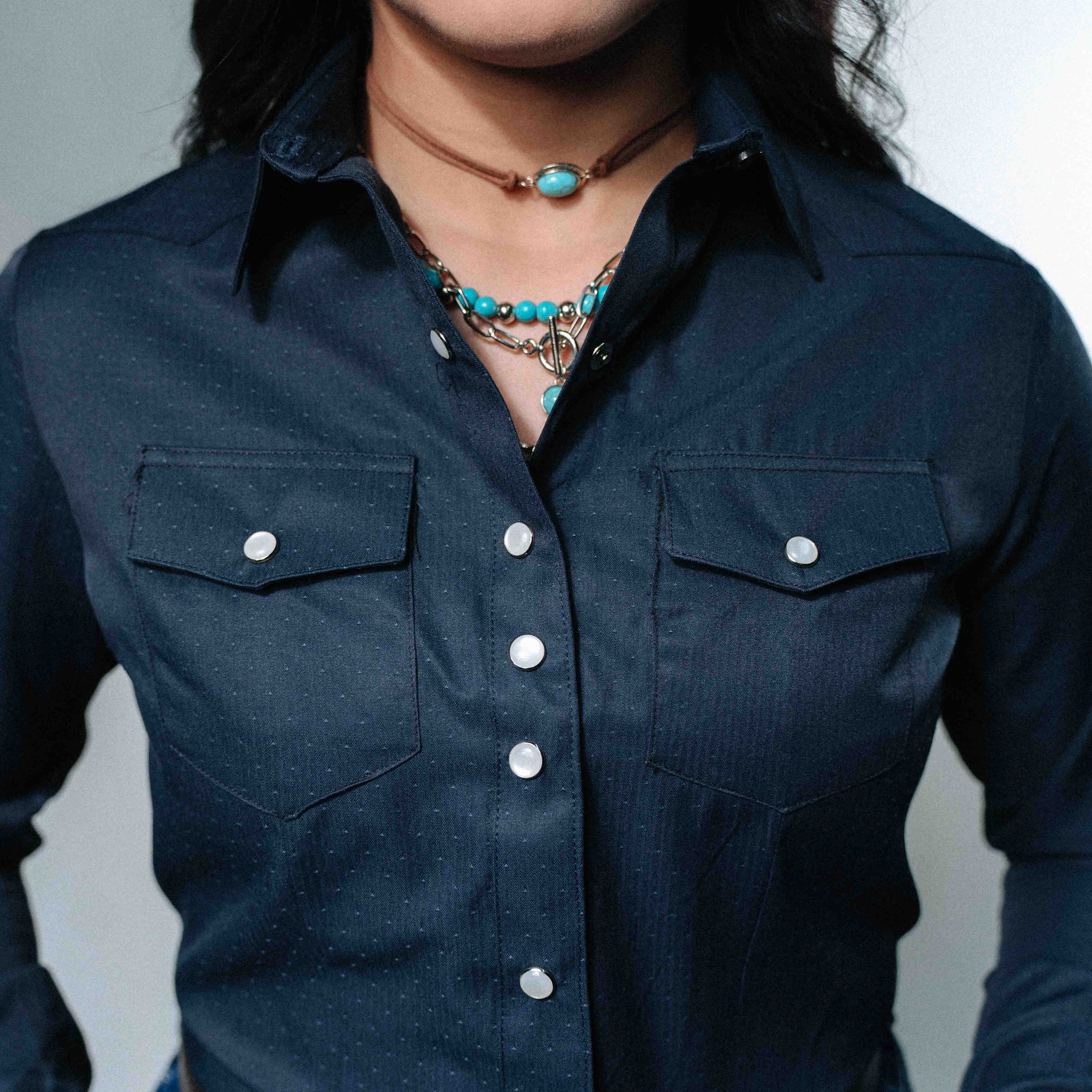 BLUSA DOBLE ERRE LISA MILAN AZUL