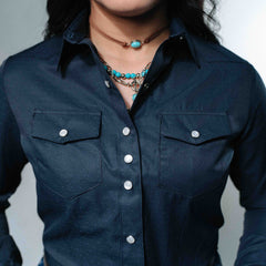 BLUSA DOBLE ERRE LISA MILAN AZUL