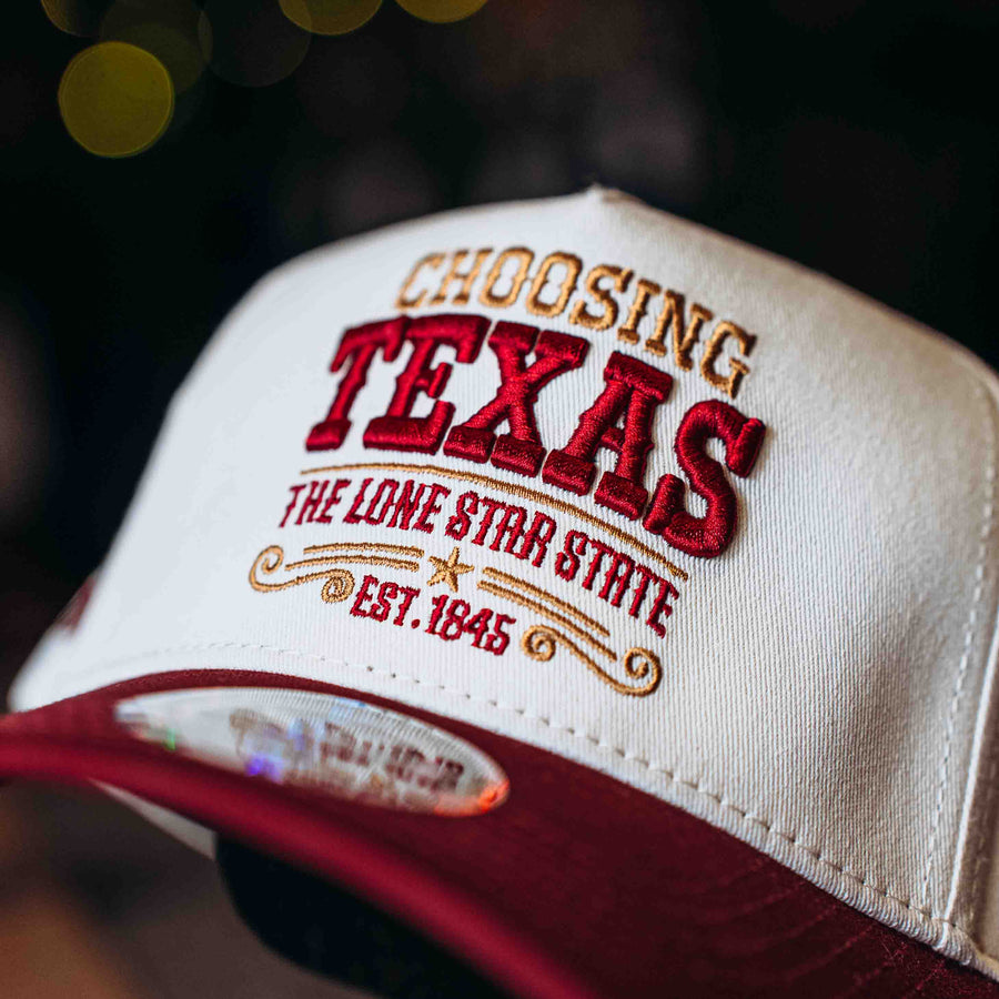 GORRA 5TH RANCH COUNTRY HUESO/VINO