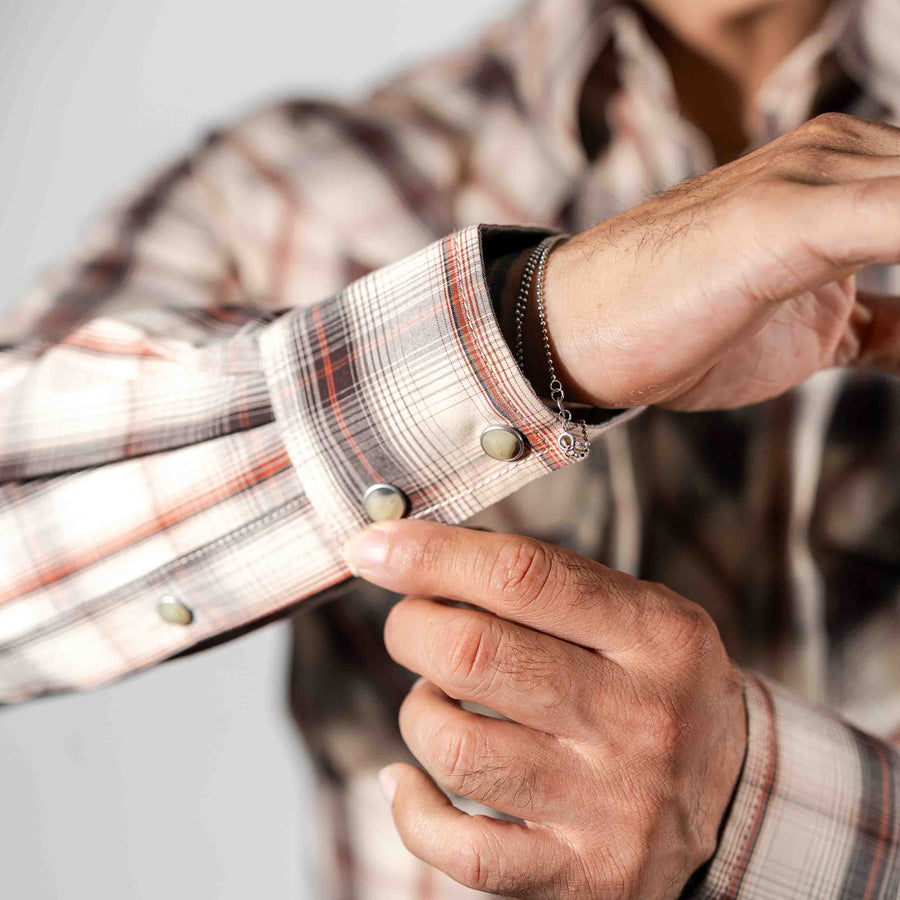 Camisa Wrangler 20X Cuadros Beige Café