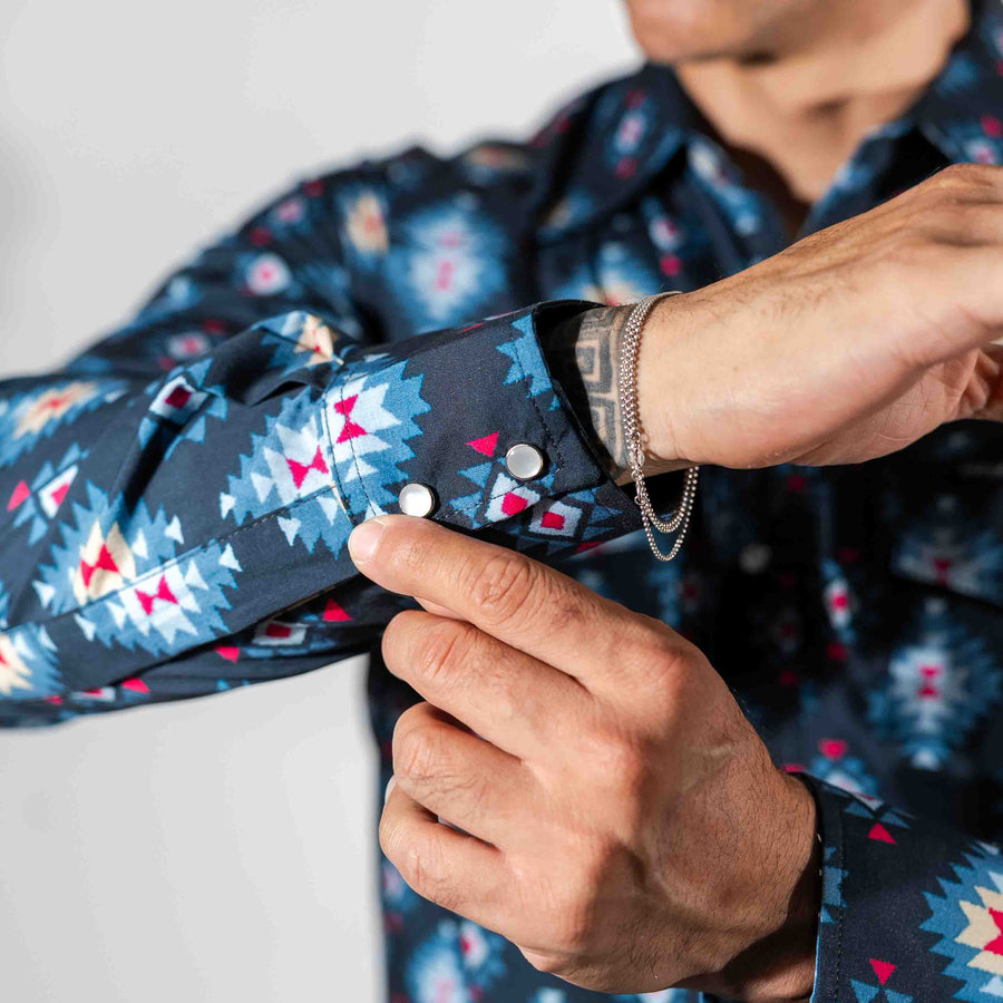 Camisa Wrangler Checotah Azul