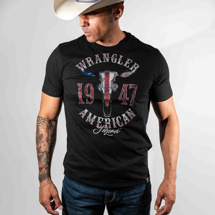 PLAYERA WRANGLER NEGRO CRANEO