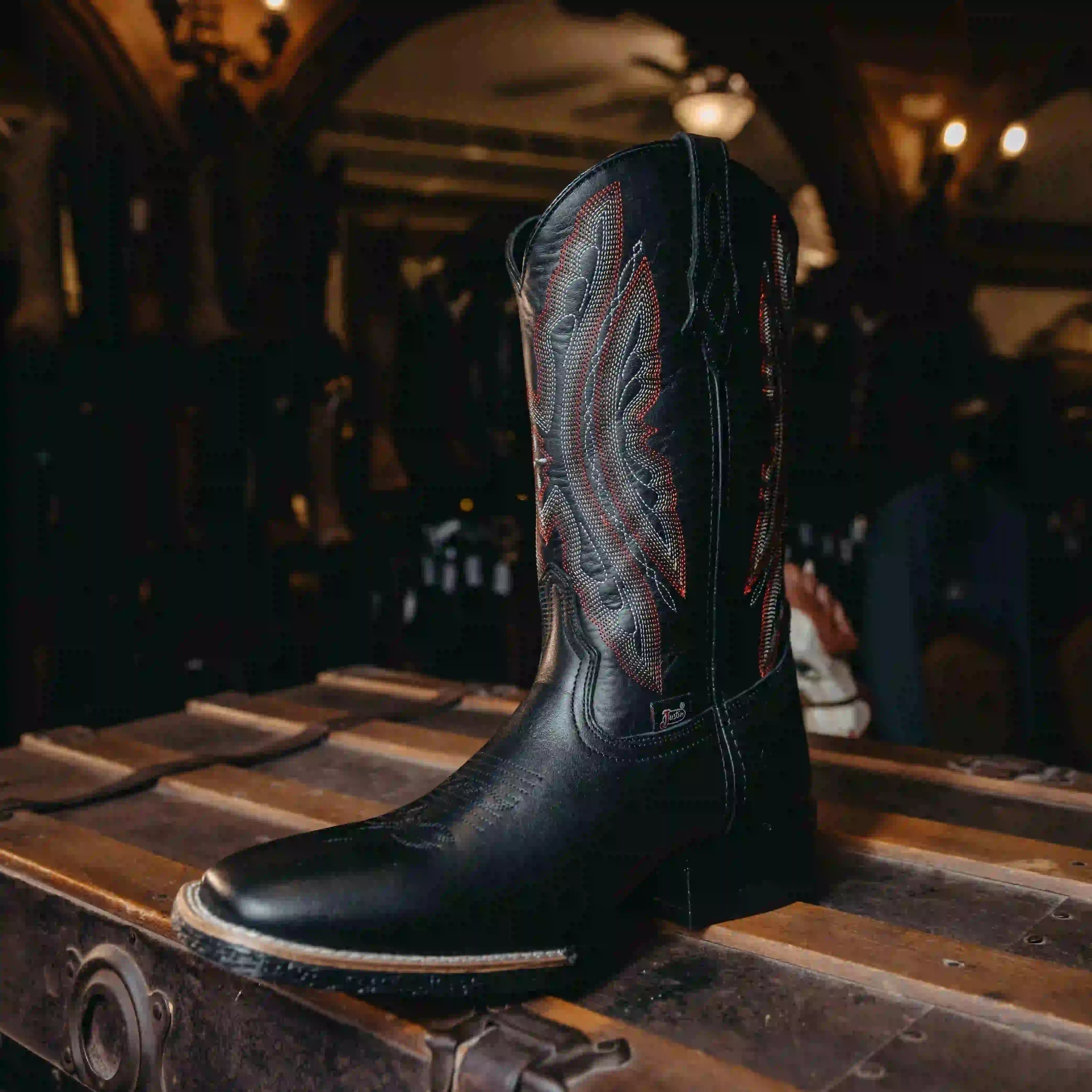 Bota Justin Negro H-Rodeo 010