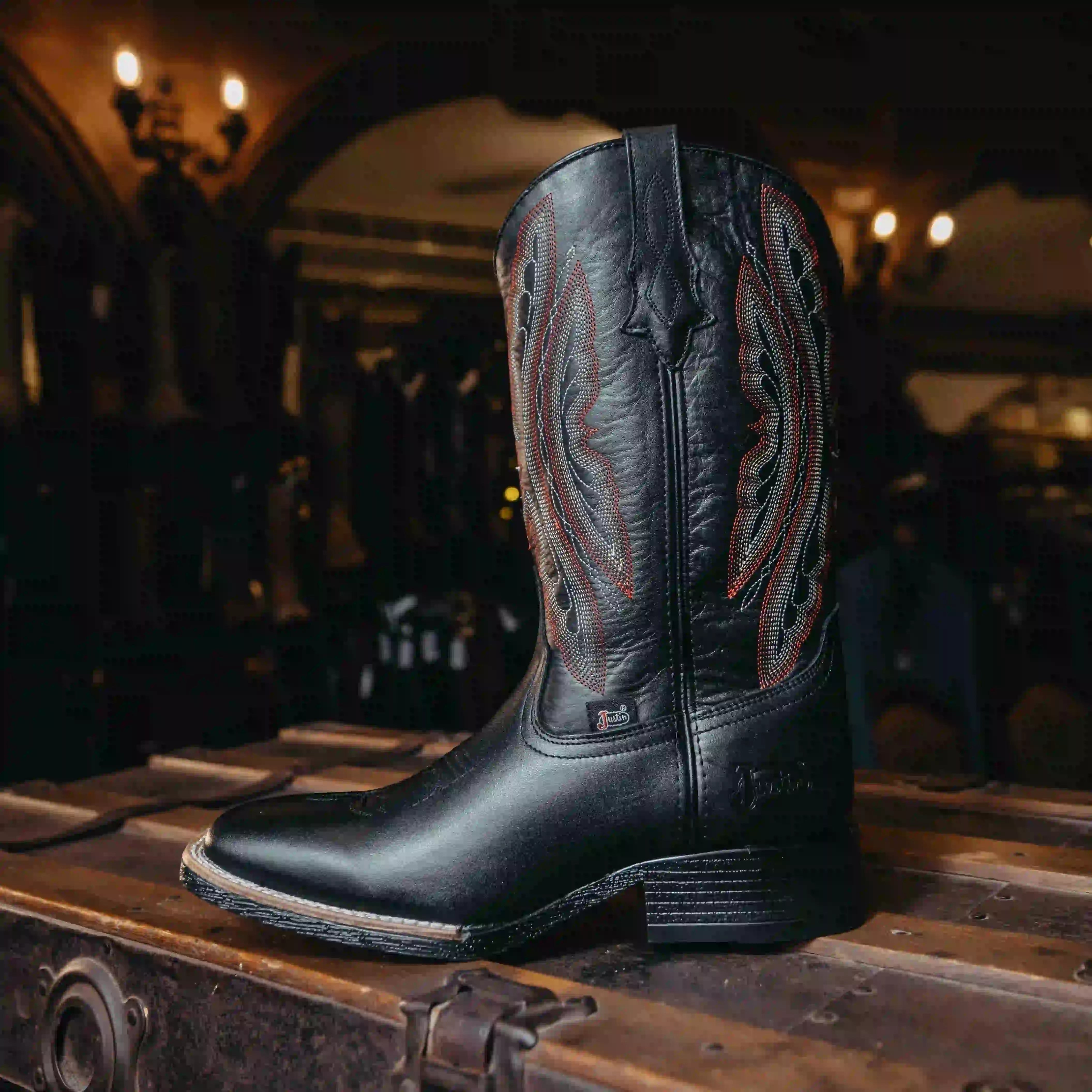 Bota Justin Negro H-Rodeo 010