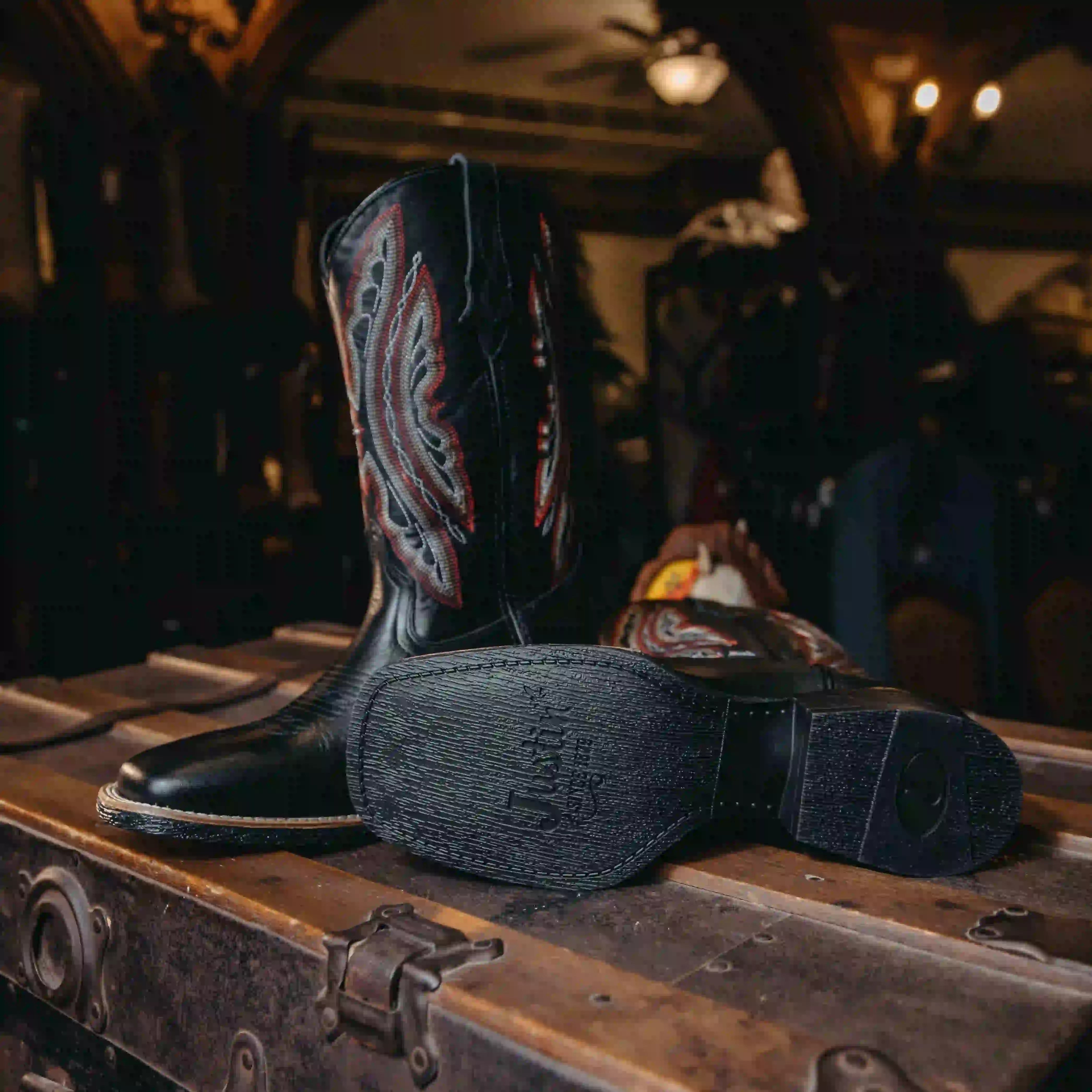 Bota Justin Negro H-Rodeo 010