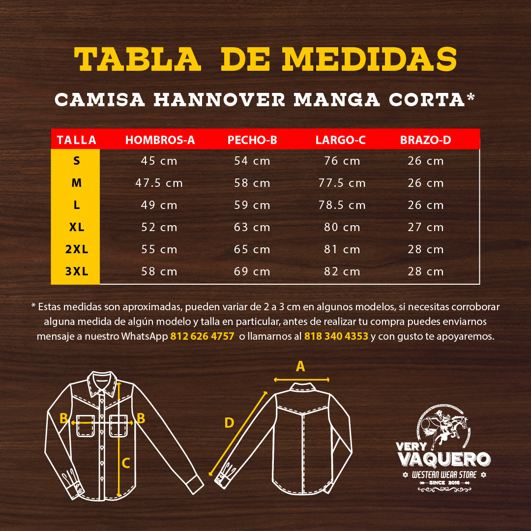 Camisa Hannover MC Cua Vino Negro 261