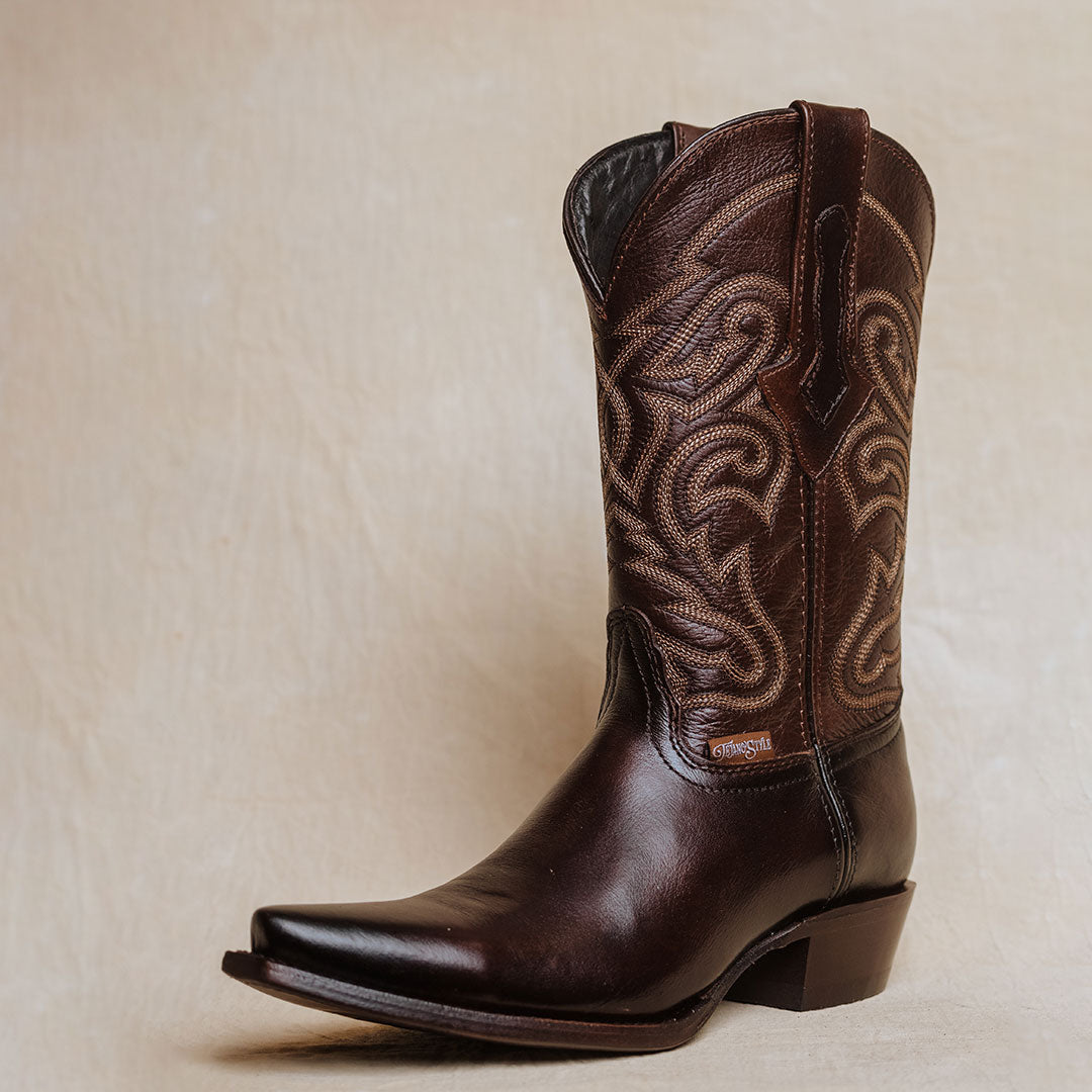 Bota Tejano Style Ramería Bora Choco Hombre 022