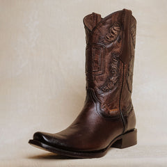 Bota Tejano Style Prime Cavalier Café Hombre 024