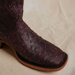 Bota Tejano Style Ave Print Black Cherry Hombre 029