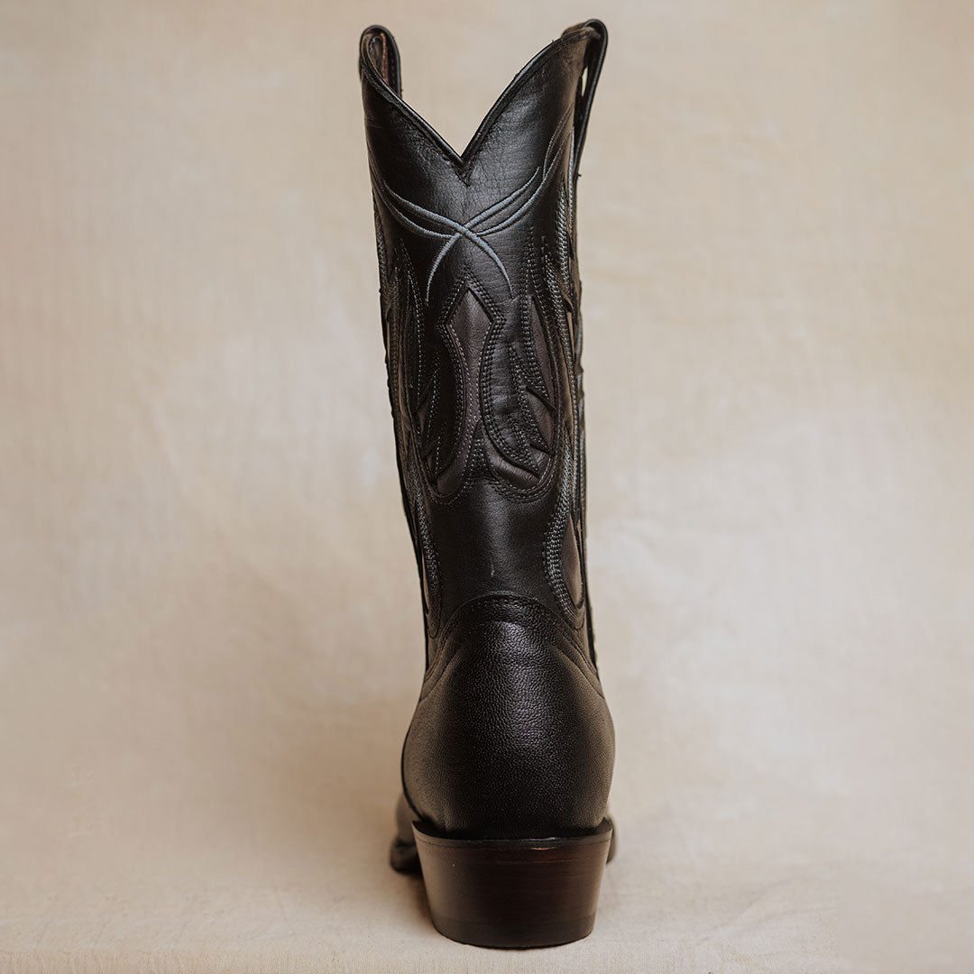 Bota Tejano Style Rush Negro Zipper Hombre 004 - Very Vaquero