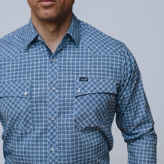 Camisa Wrangler Retro Est Azul 201