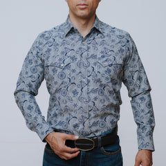 Camisa Wrangler Twenty X Est Azul 203