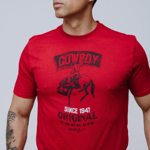 Playera Wrangler Cowboy Roja 193