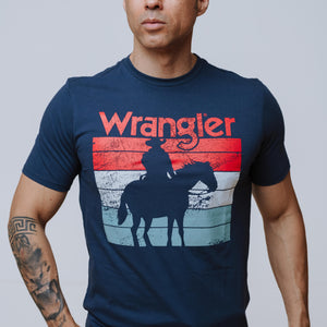 Playera Wrangler Cowboy Azul 195
