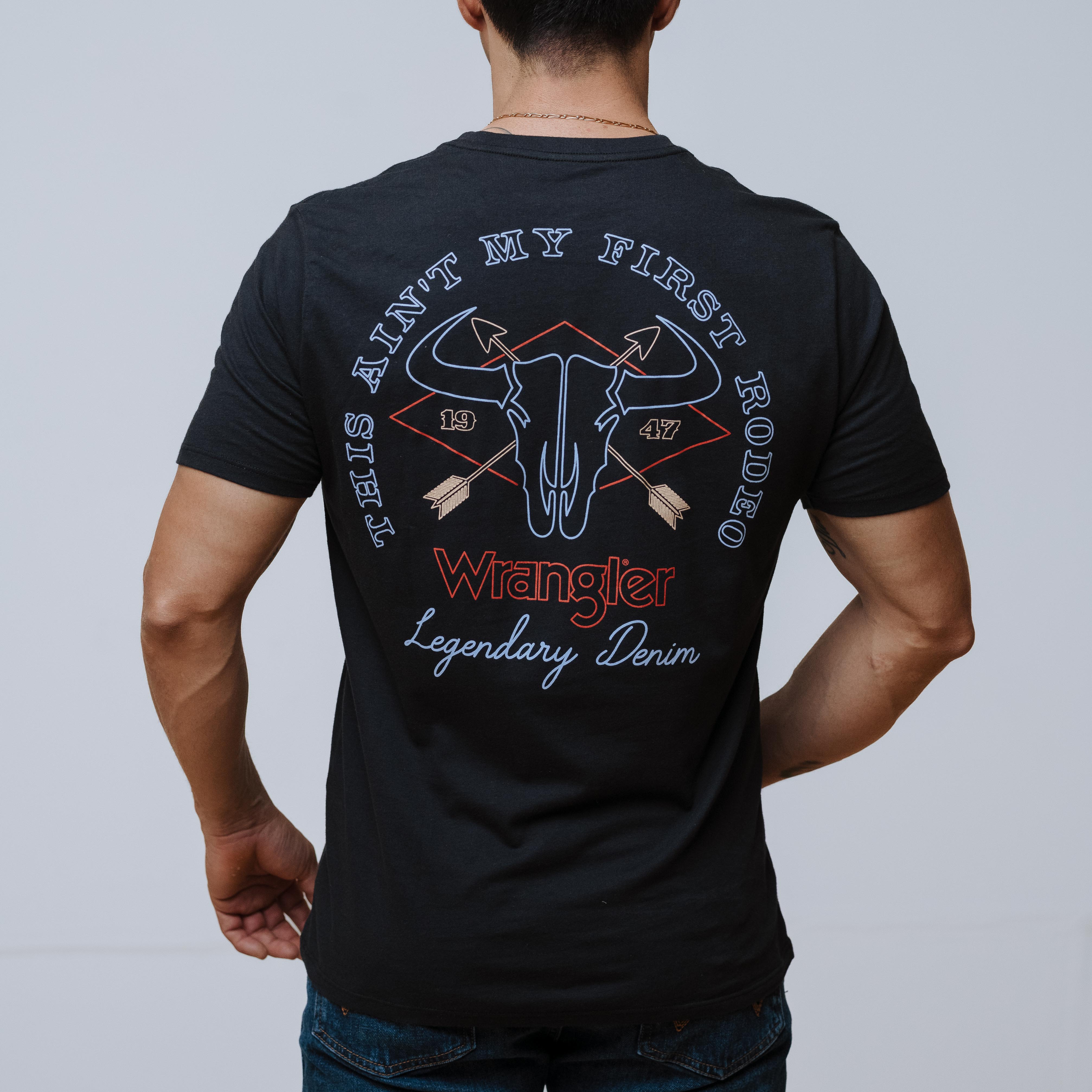 Playera Wrangler Negra Logo 196