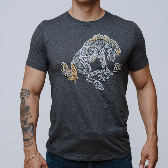 Playera Red Dirt Bucking Bronc Grey 006