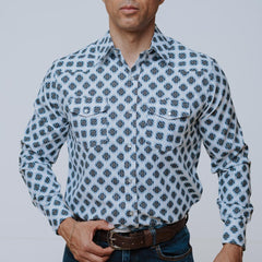 Camisa American West Checotah Blanco 019