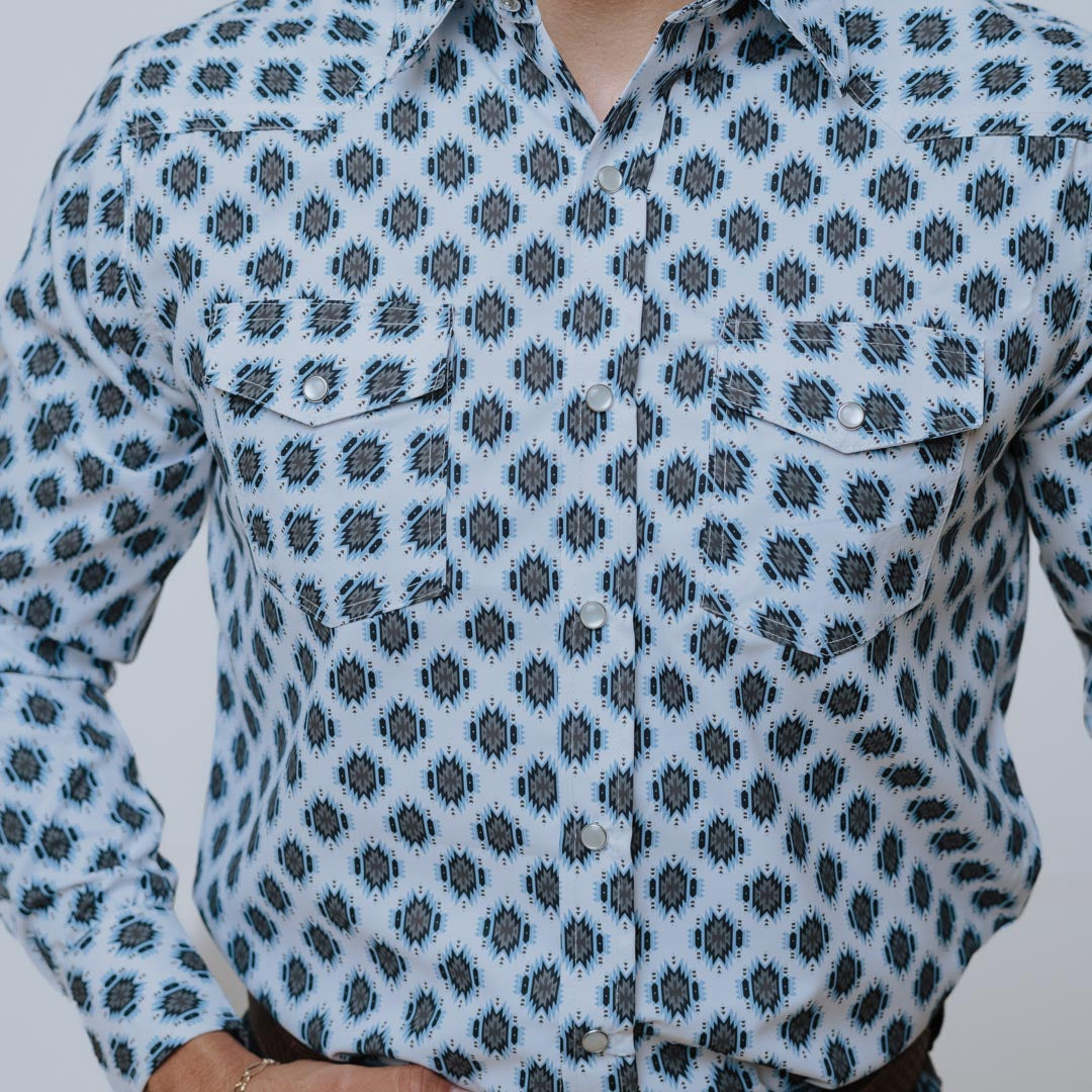 Camisa American West Checotah Blanco 019