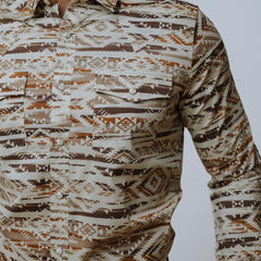 Camisa Platini Checotah Beige/Café 019