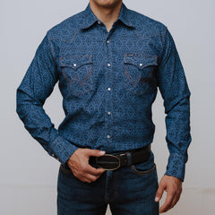 Camisa Wrangler Checotah Mezclilla 182