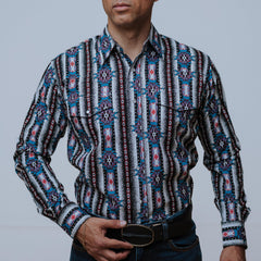 Camisa Wrangler Checotah Ngro/Turq 189