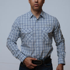 Camisa Wrangler Cua Gris/Bco Logo 197