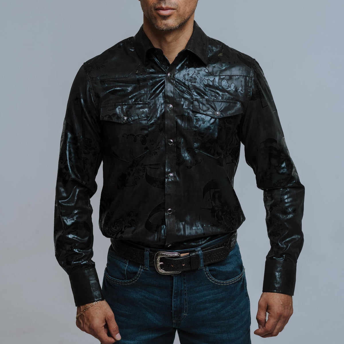 Camisa McAllen Est Foil Negro 033