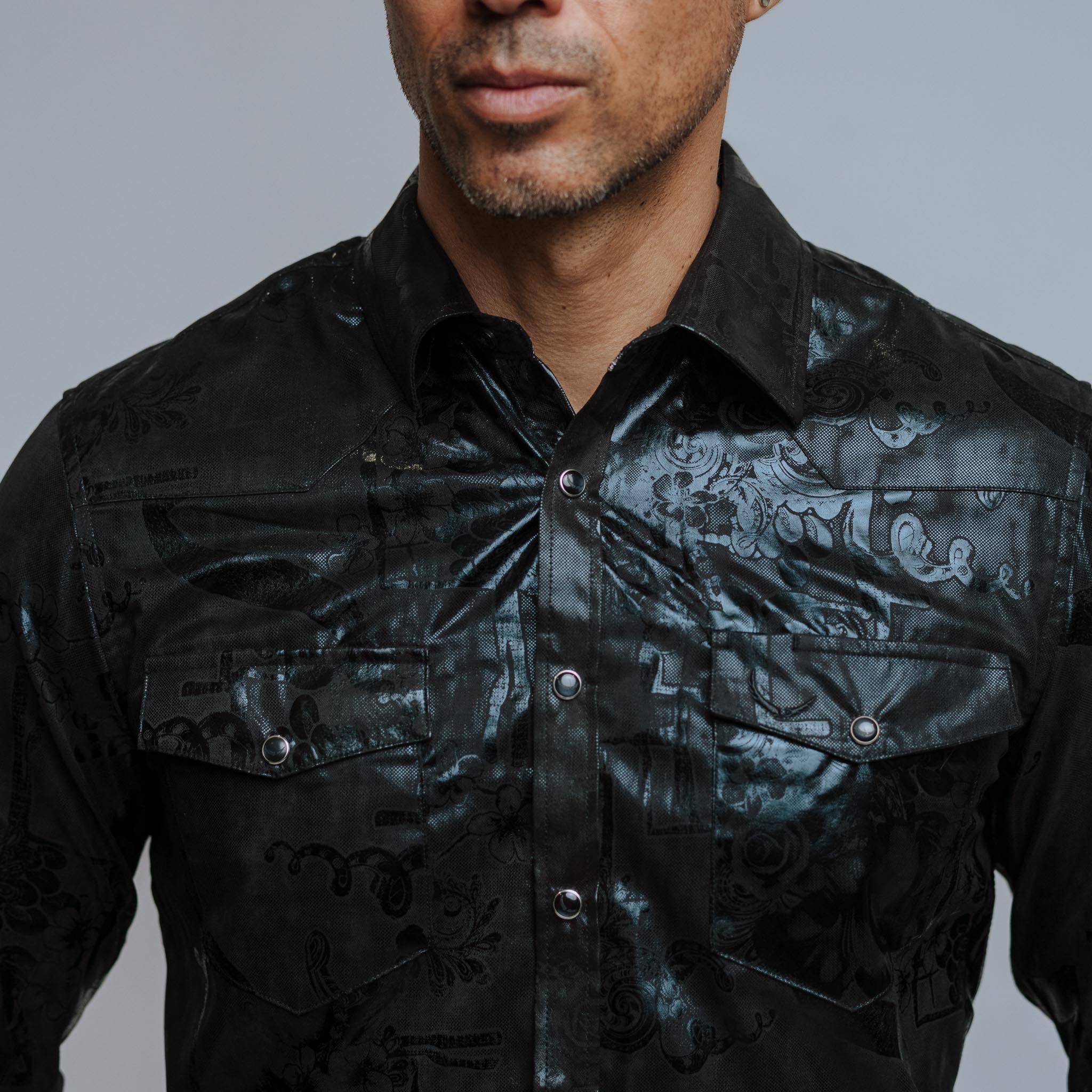 Camisa McAllen Est Foil Negro 033