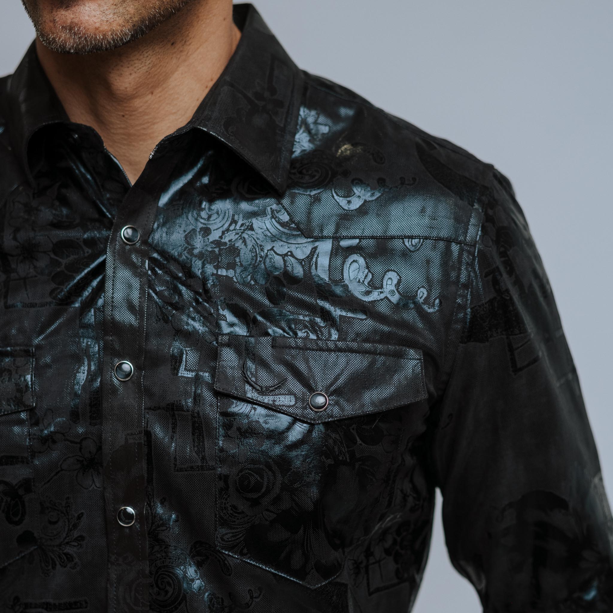 Camisa McAllen Est Foil Negro 033