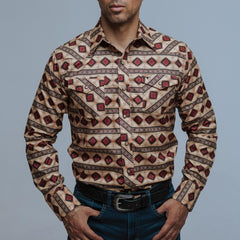Camisa Rodeo West Checotah Oro Cafe 026