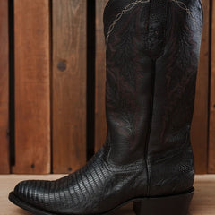 Bota Tony Lama Lizard Teju Negro 008