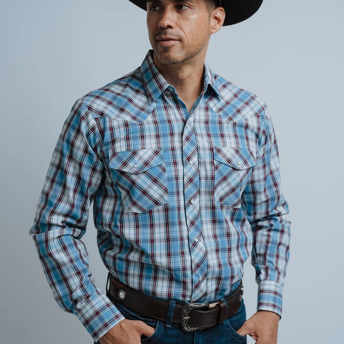 Camisa Hannover Cuadros Azul Rojo 327