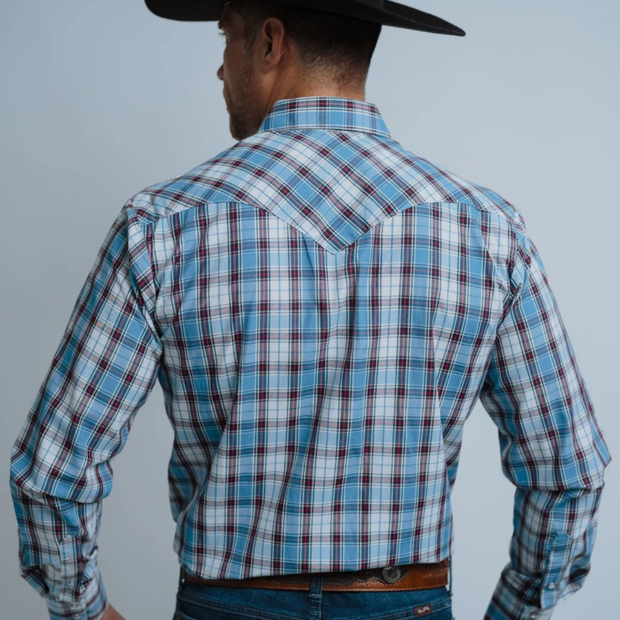 Camisa Hannover Cuadros Azul Rojo 327