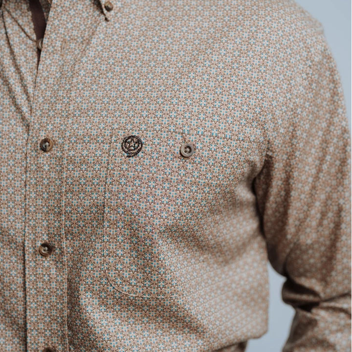 Camisa Wrangler George Strait Estampada Café 230