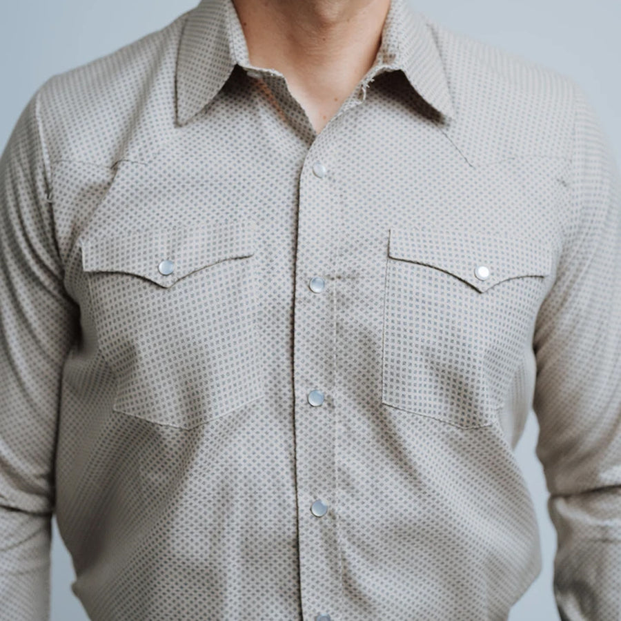 Camisa Custer Estampada Milan Beige 003